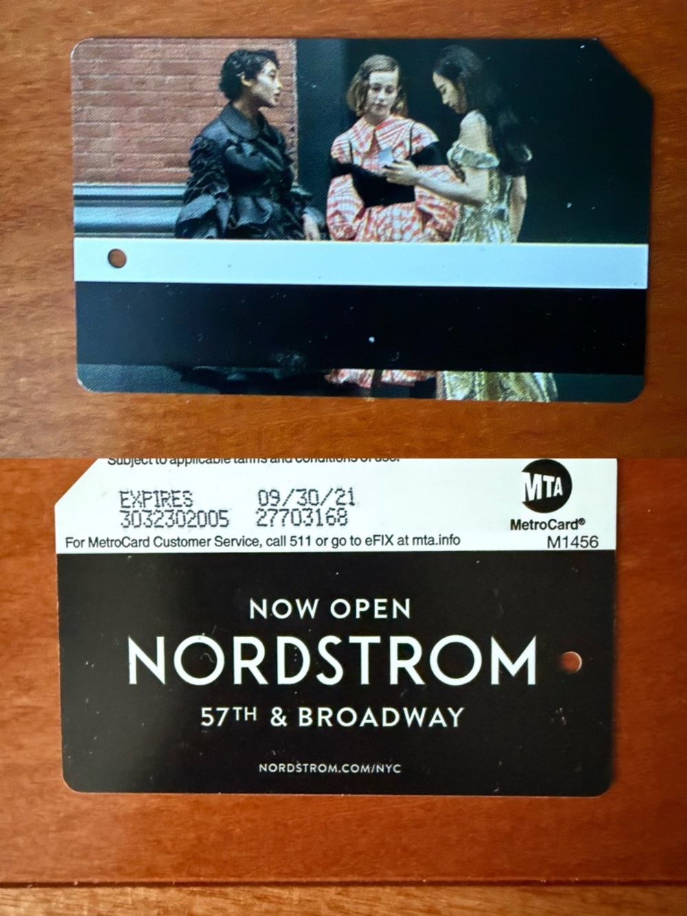 Nordstrom metro card- Black with White Logo